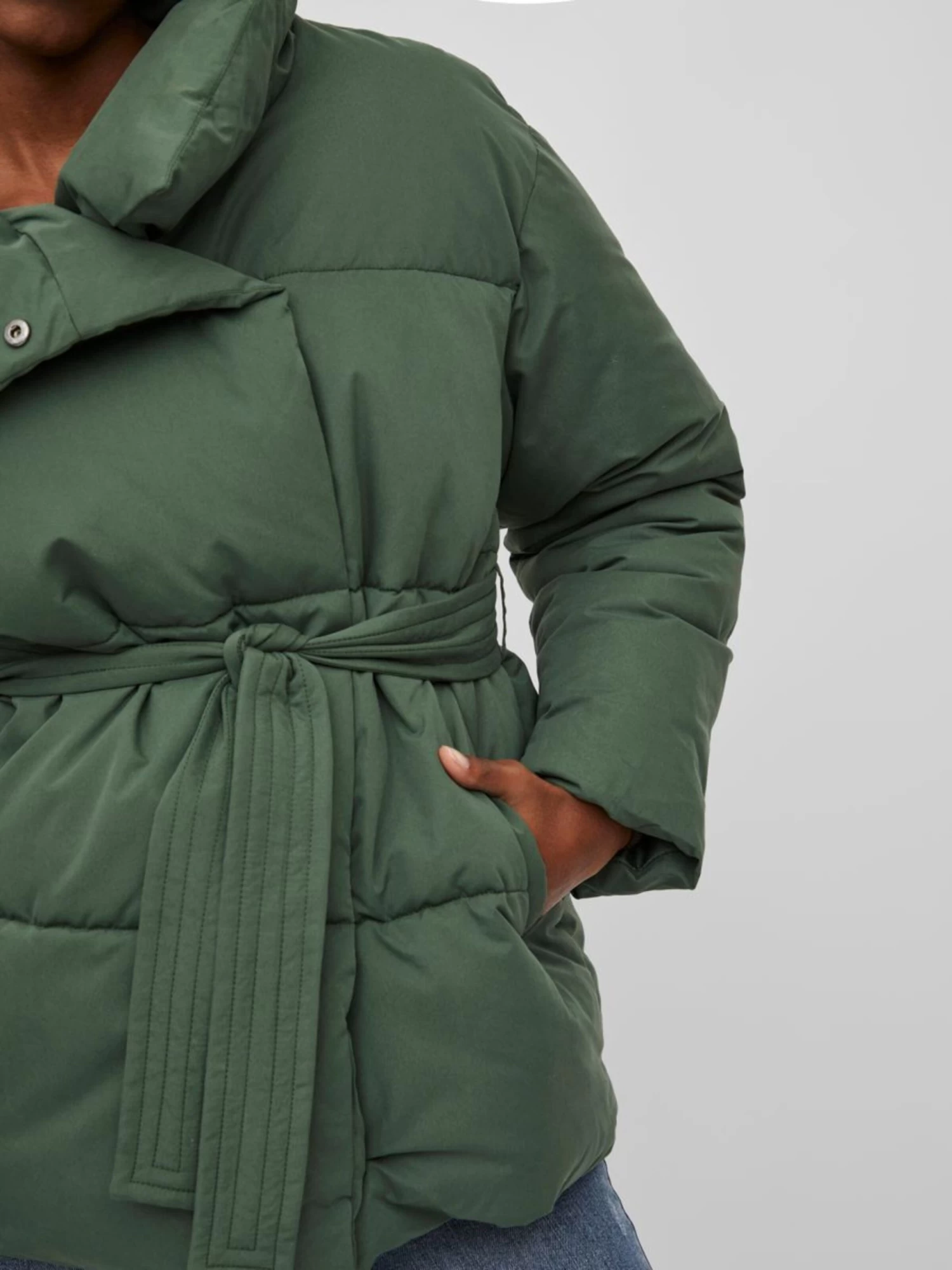 Vila Winterjassen Winterjas Dames Groen 7 Vila Winterjassen Winterjas Dames Groen - Afbeelding 7