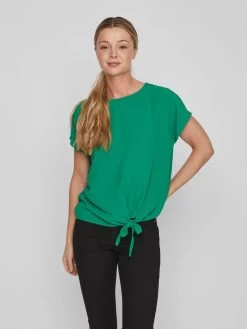 Vila T-shirts Shirt Dames Groen -Vila d72fdbe14b101bdaa1b1d53becf282a1