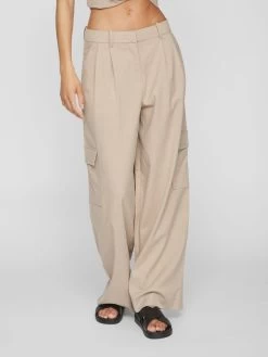 Vila Cargobroeken Wide Leg Cargobroek Dames Beige -Vila d81eb93e3f81b6e24dac3c3e7d9a3b77