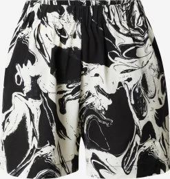 Vila Shorts Regular Broek Dames Zwart / Wit