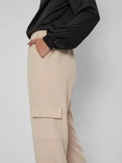 Vila Sweatpants Tapered Cargobroek PETRA Dames Beige -Vila d98d5ed259a32e5e1dd10521649cc90a