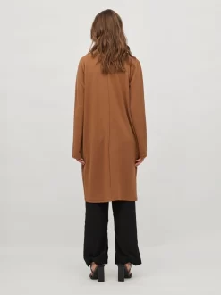 Vila Lange Vesten Gebreide Mantel Dames Bruin -Vila db19e41752cacb0ecac3fe29afb124bc scaled