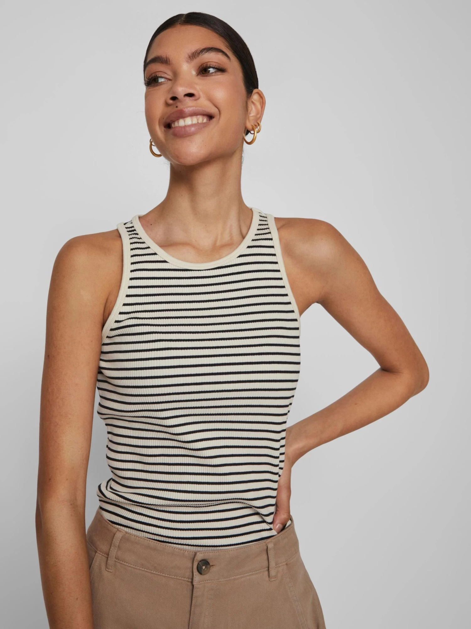 Vila Tanktops Top Abeni Dames Crème 6 Vila Tanktops Top Abeni Dames Crème - Afbeelding 6
