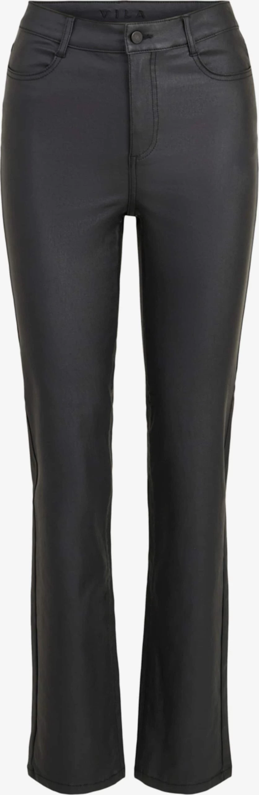 Vila Leren Broeken Regular Broek Commit Dames Zwart 1 Vila Leren Broeken Regular Broek Commit Dames Zwart