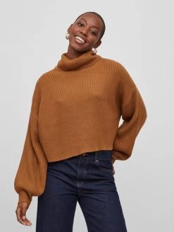 Vila Coltruien Trui Plamena Dames Bruin -Vila dde02a215a7e00264261e9f672bcfc3b