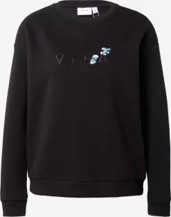 Vila Sweatshirts Sweatshirt Ella Dames Zwart