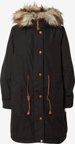 Vila Wintermantels Wintermantel FLAVIA Dames Zwart