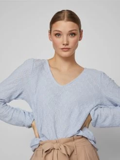 Vila Blouseshirts Blouse Hanan Dames Lichtblauw -Vila def0be921426689ff9bc8a96e9c41940