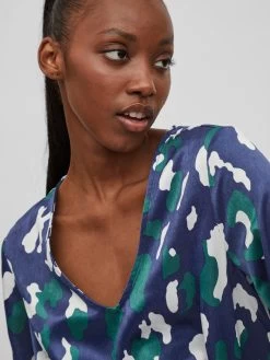 Vila Blouses Met Korte Mouw Blouse Dames Navy -Vila dfbe55e1e5498fc2b2eb109baf4449b6