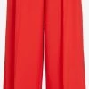 Vila Palazzo Broeken Wide Leg Pantalon Fine Dames Rood