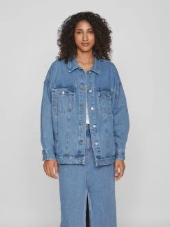 Vila Spijkerjasjes Tussenjas Dames Blauw -Vila e06bb5dd09a7be23067ada4d91dd3efe