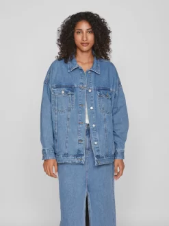 Vila Spijkerjasjes Tussenjas Dames Blauw -Vila e06bb5dd09a7be23067ada4d91dd3efe scaled