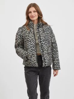 Vila Winterjassen Winterjas Karla Dames Beige / Zwart -Vila e193106b4b88e399601ecf30abbd444f