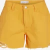 Vila Denim Shorts Regular Jeans Maura Dames Oranje