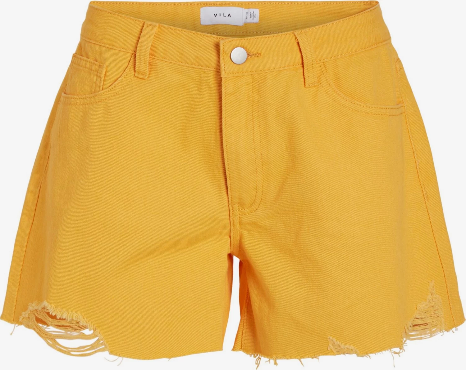 Vila Denim Shorts Regular Jeans Maura Dames Oranje 1 Vila Denim Shorts Regular Jeans Maura Dames Oranje