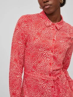 Blousejurken Blousejurk Paya Dames Rood 13 Blousejurken Blousejurk Paya Dames Rood -Vila e1f89477704e0277426bd40e38703f5f scaled