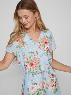 Vila Mini Jurken Jurk Dames Blauw -Vila e22e1c94725f3ffdb91690160df19c8f
