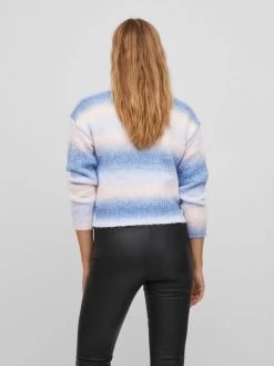 Vila Fijngebreide Truien Trui Ziena Dames Blauw -Vila e24c95253bae701263887f65cc83ce74