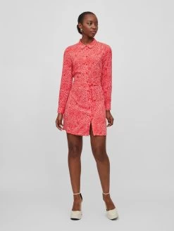 Blousejurken Blousejurk Paya Dames Rood -Vila e2534e548774b3bf430677df6388b430