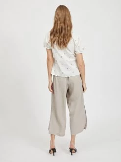 Vila T-shirts Shirt Ditsy Dames Wit -Vila e26f620ac8684472cf47a70221556dc4