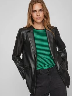 Vila Klassieke Blazers Blazers NILLE Dames Zwart -Vila e27f215c3a246a5005cda3bb54934eeb