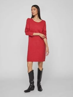 Vila Gebreide Jurken Gebreide Jurk Dames Rood 9 Vila Gebreide Jurken Gebreide Jurk Dames Rood -Vila e3d200c00aa05f69fe09cdc873b8eec2