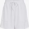 Vila Shorts Loosefit Broek Lule Dames Wit