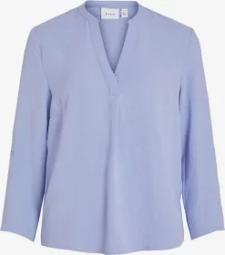 Vila Blouses Met Korte Mouw Blouse Dames Blauw