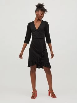 Vila Mini Jurken Jurk Dames Zwart -Vila e43d1c69ad5d7b368244c354f73ff1a5