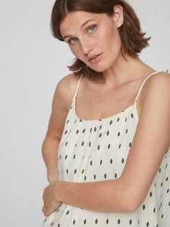 Vila Zomerjurken Zomerjurk Lania Dames Ecru -Vila e486cc9c6c5fd57dc768bfbb7cf88073