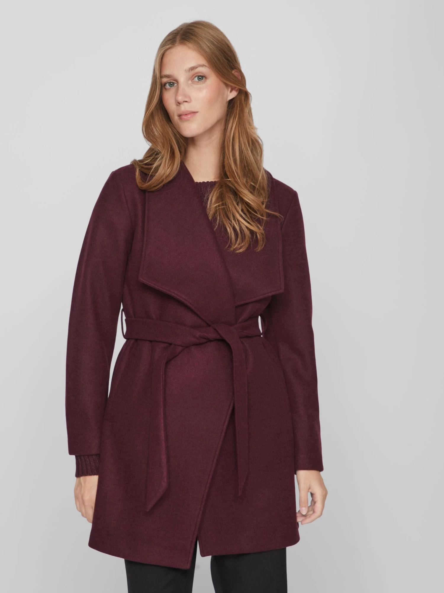 Vila Tussenmantels Tussenmantel Dames Karmijnrood 6 Vila Tussenmantels Tussenmantel Dames Karmijnrood - Afbeelding 6