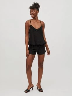 Vila Spaghetti Tops Top Kawa Dames Zwart -Vila e53f632e0dfe507e228f4d133d2fd0b8