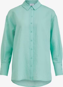 Vila Overhemden Blouse Valia Dames Mintgroen