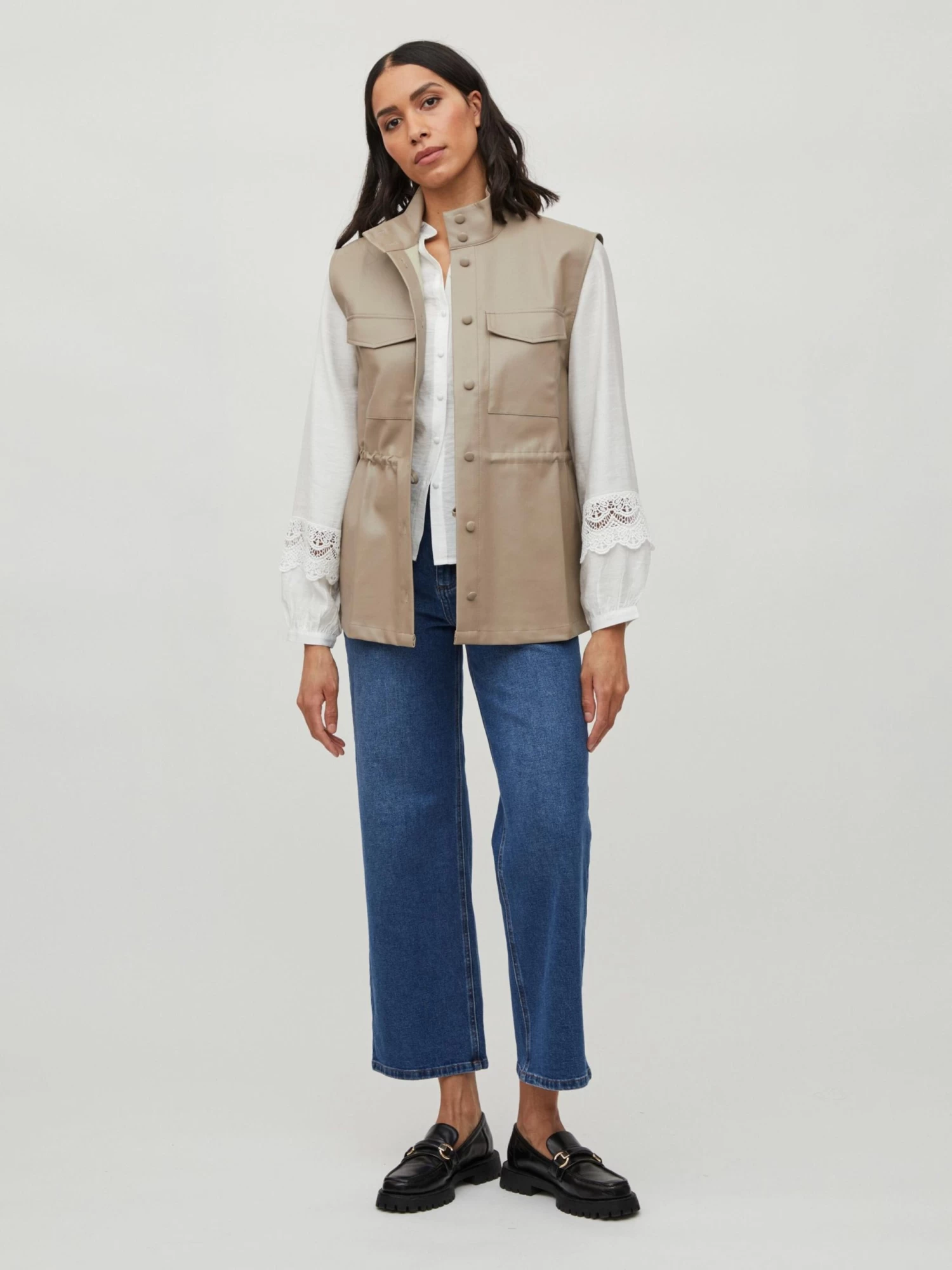 Vila Bodywarmers Bodywarmer Kila Dames Greige 4 Vila Bodywarmers Bodywarmer Kila Dames Greige - Afbeelding 4