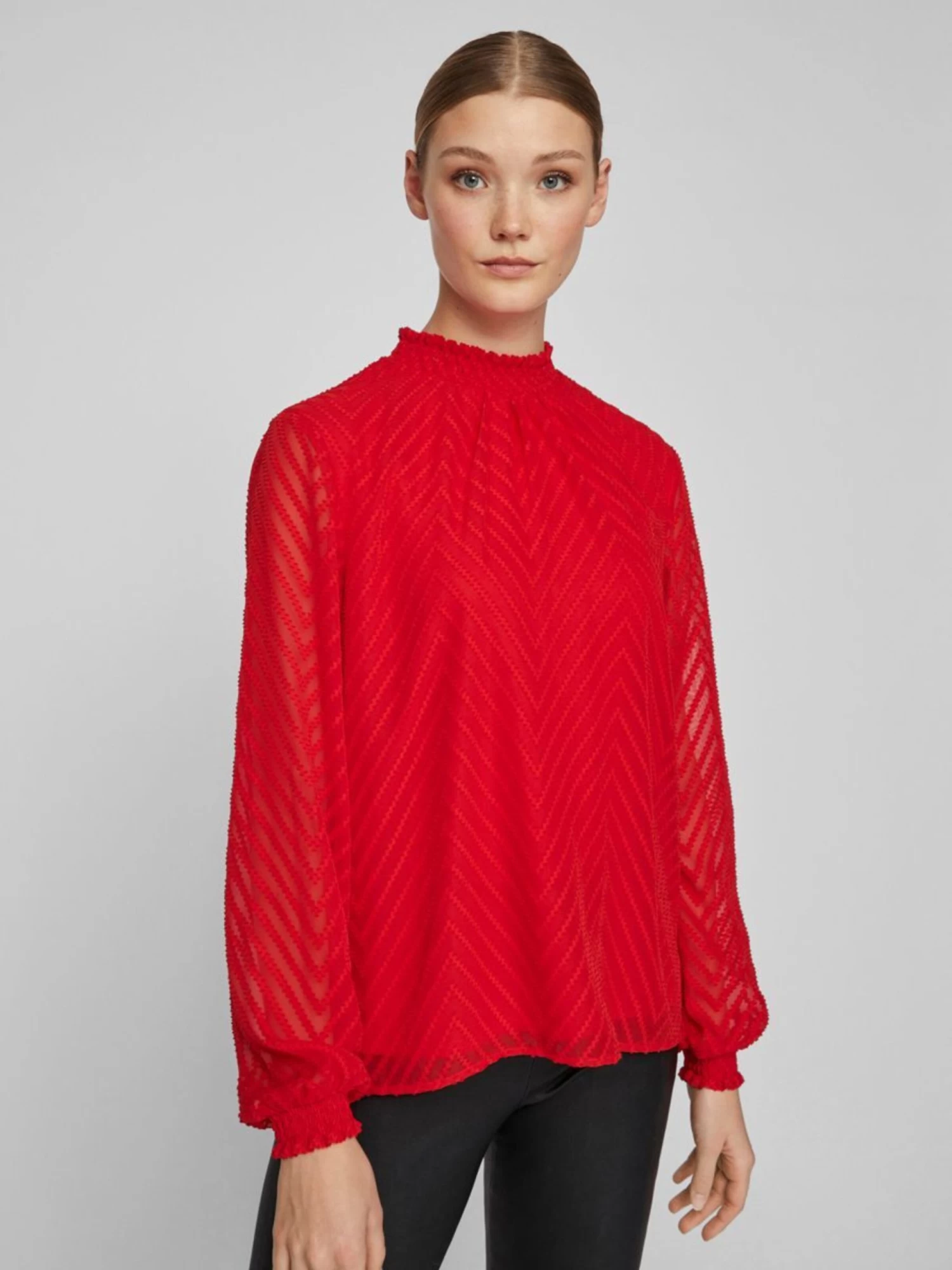 Vila Blouseshirts Blouse Dames Rood 6 Vila Blouseshirts Blouse Dames Rood - Afbeelding 6