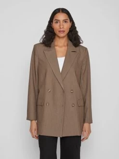 Vila Klassieke Blazers Blazers RONA Dames Bruin -Vila e6842a308661f3d5f2c762aeba922eba
