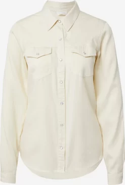 Vila Spijkerblouses Blouse Bista Dames Beige