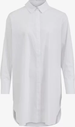 Vila Lange Blouses Blouse Gimas Dames Natuurwit