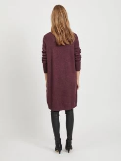 Vila Gebreide Jurken Gebreide Jurk Dames Wijnrood -Vila e6f4acb0263149e90af3782f8debe3cf