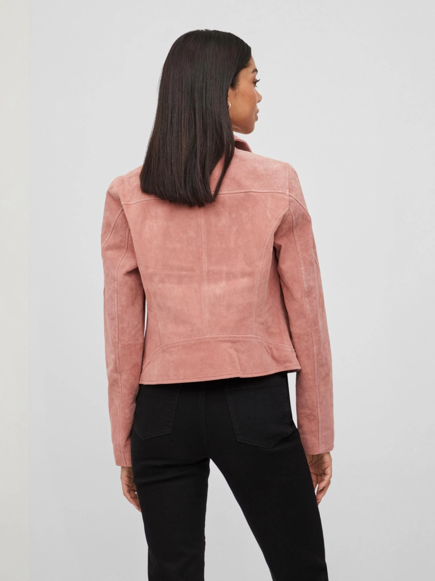 Vila Leren Jassen Tussenjas SUKKI Dames Oudroze 4 Vila Leren Jassen Tussenjas SUKKI Dames Oudroze - Afbeelding 4