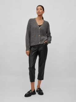 Vila Vesten Gebreid Vest Suba Dames Antraciet -Vila e8d8ed45e51469018057ae4356efe9d9
