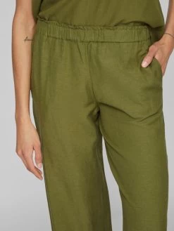 Vila Pantalons Regular Broek Prisilla Dames Olijfgroen -Vila e96fff765536f2b25cfae96c1d380991