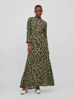 Vila Maxi Jurken Jurk Dames Groen -Vila e97059c90f809e6ab91c9873fe476371