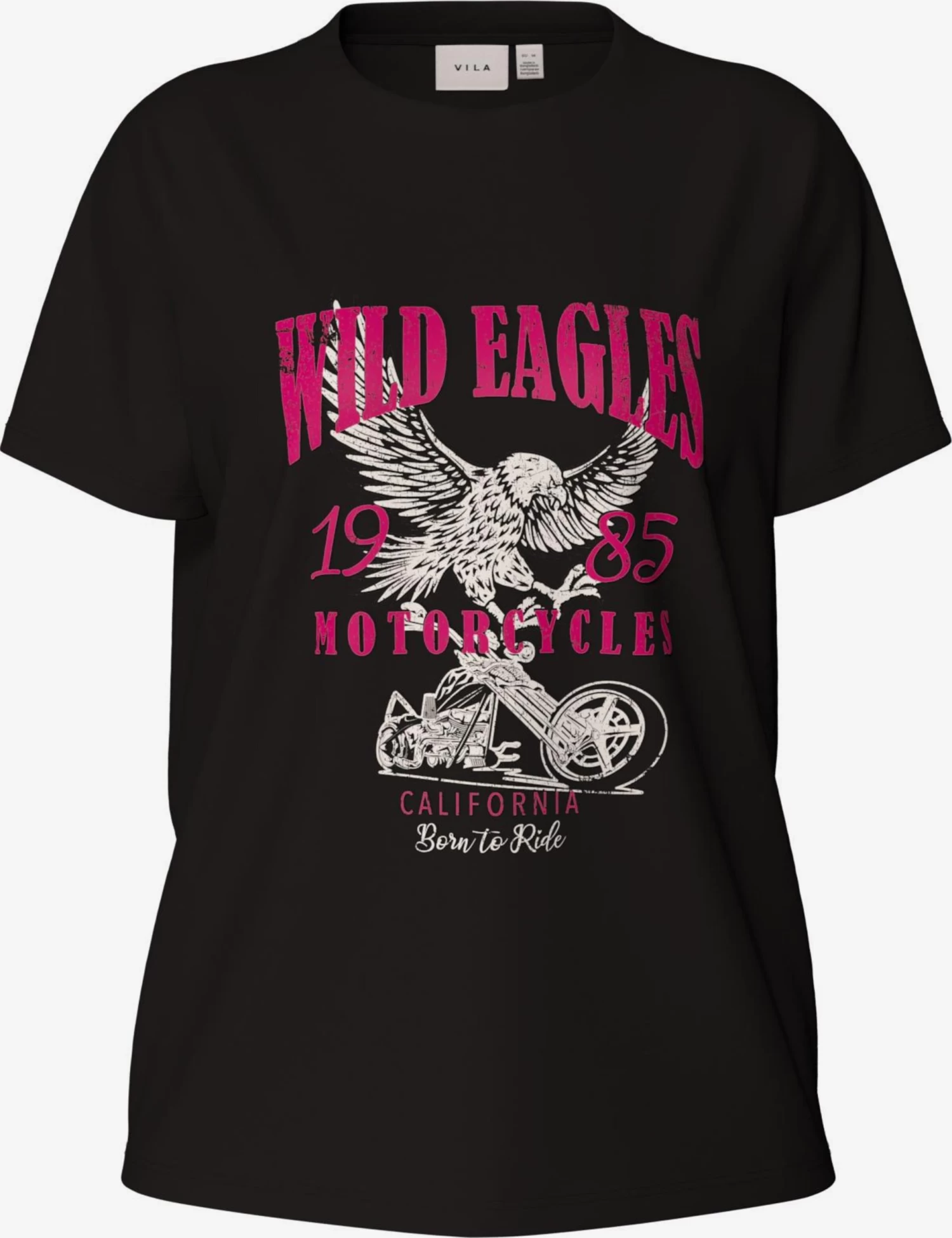 Vila T-shirts Shirt PURE Dames Zwart 1 Vila T-shirts Shirt PURE Dames Zwart