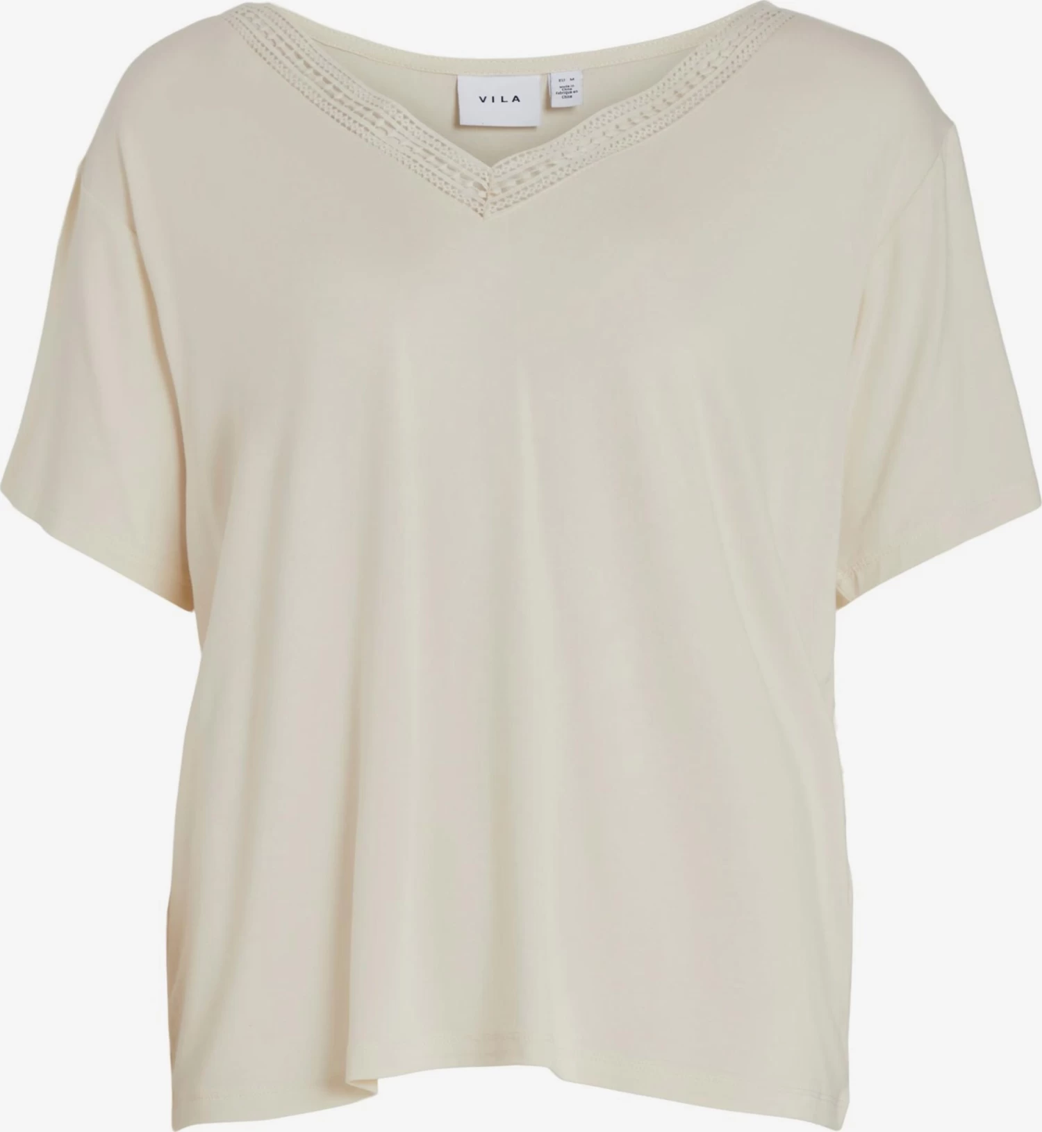 Vila T-shirts Shirt Sassi Dames Beige 1 Vila T-shirts Shirt Sassi Dames Beige