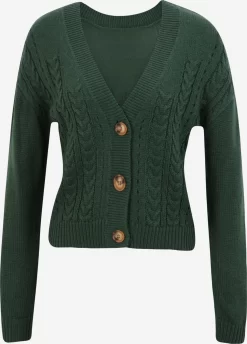 Vesten Gebreid Vest Dames Donkergroen