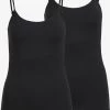 Vila Spaghetti Tops Top Dames Zwart