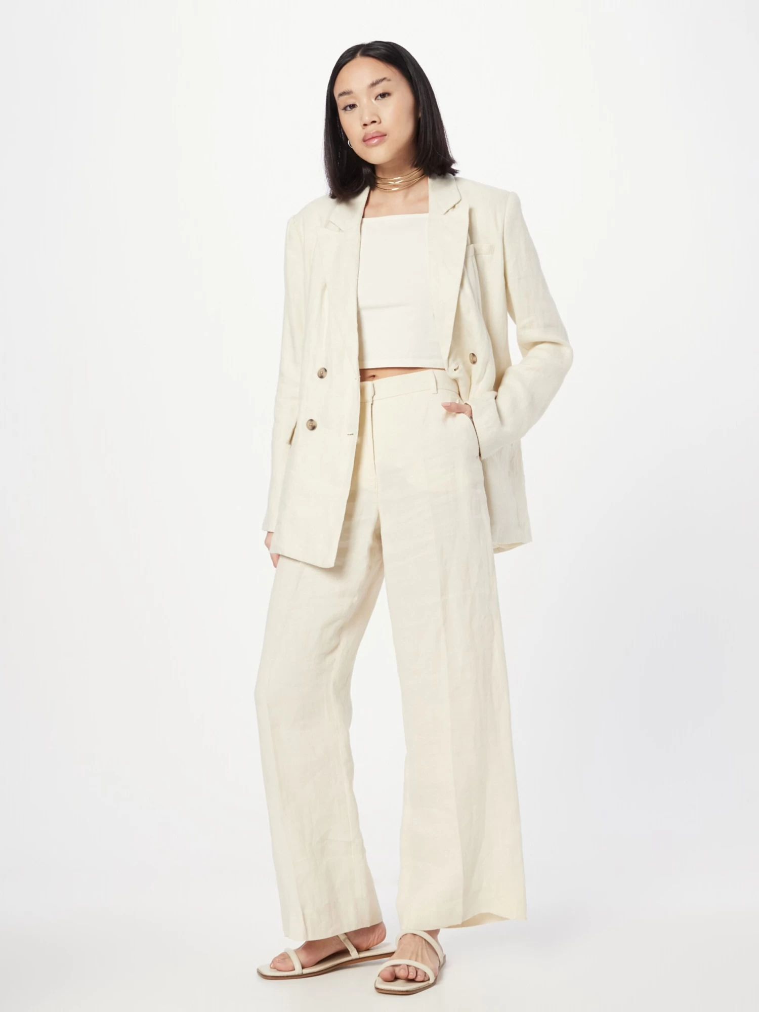 Vila Klassieke Blazers Blazers Dames Beige 4 Vila Klassieke Blazers Blazers Dames Beige - Afbeelding 4