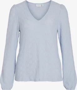 Vila Blouseshirts Blouse Hanan Dames Lichtblauw