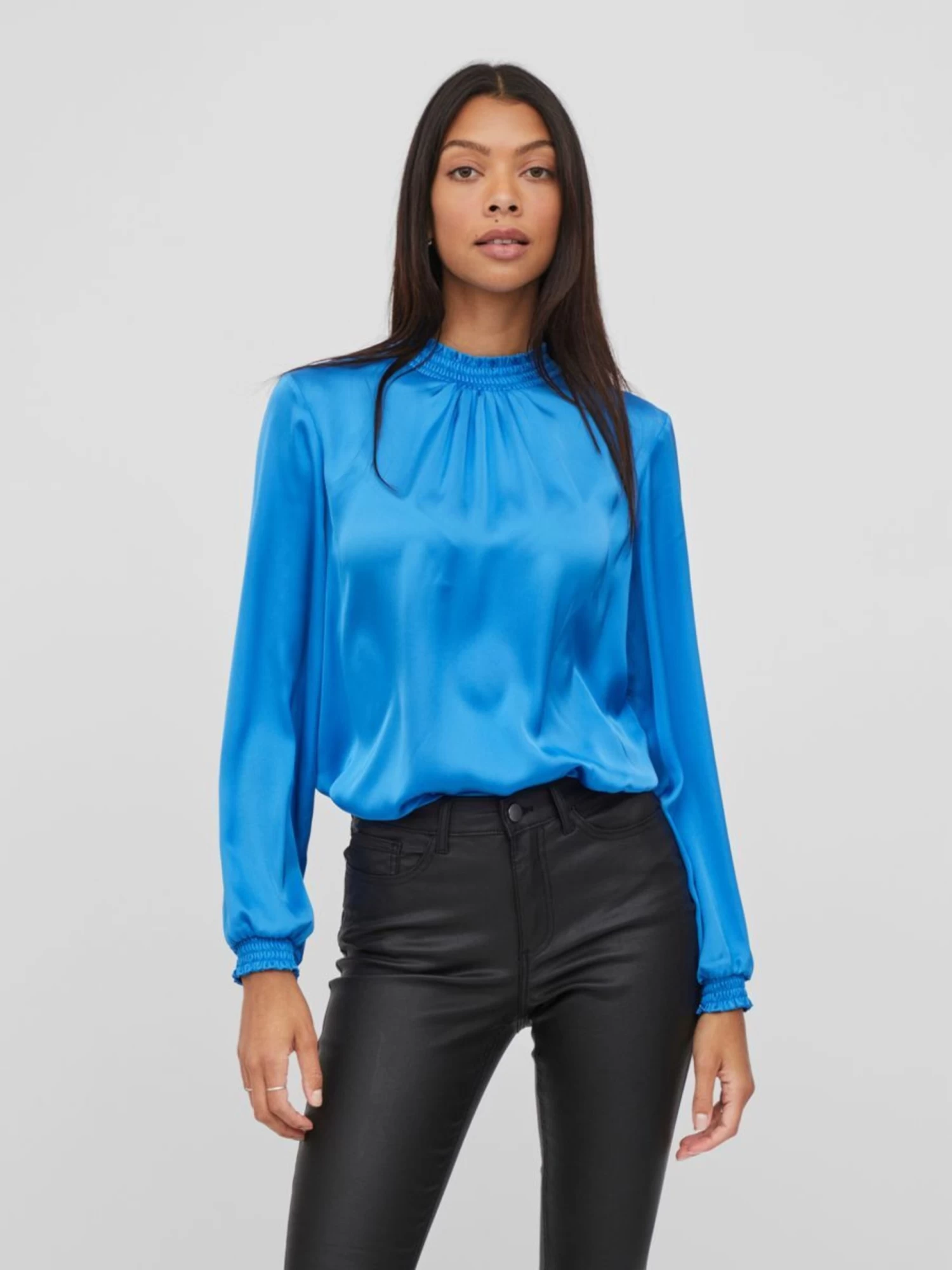 Vila Blouseshirts Blouse Dames Blauw 3 Vila Blouseshirts Blouse Dames Blauw - Afbeelding 3